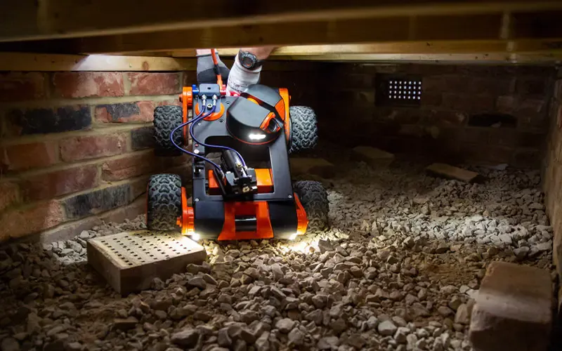 Illustration du robot au passage d’un accès